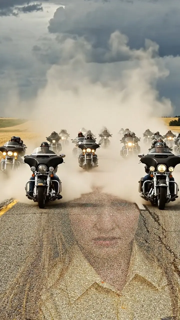 A Little Girl Tied a Pink Ribbon to a Biker’s Mirror — Then 222 Riders Filled the Highway to Keep Her Father’s Promise