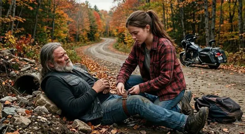 A Girl Carried A Wounded Biker Two Miles For Help — 340 Angels Came For Her