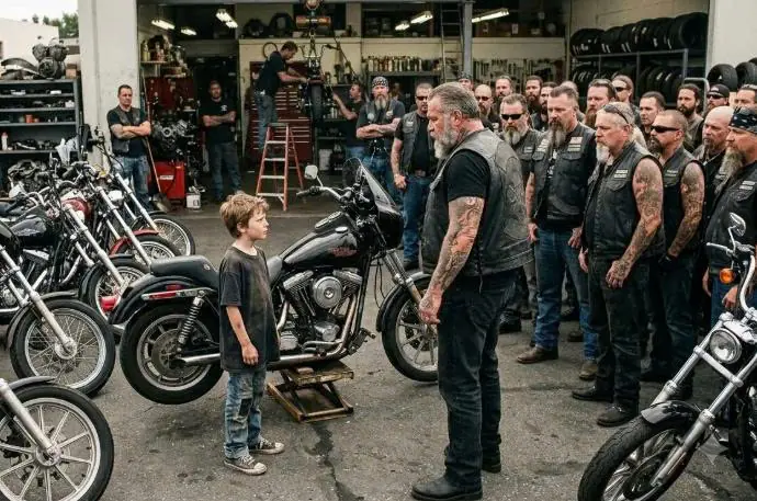 Mechanics Gave Up On A 40-Year-Old Hells Angels Bike — An 8-Year-Old Poor Boy Said, “I’ll Fix It.”