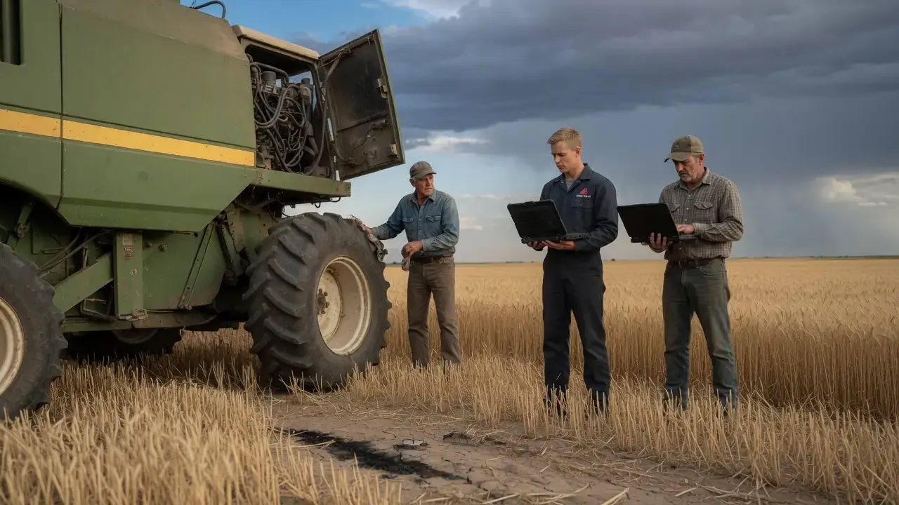 Factory Technicians Couldn’t Fix a $900,000 Combine — Then an Old Mechanic Pointed at the Dirt Beneath It