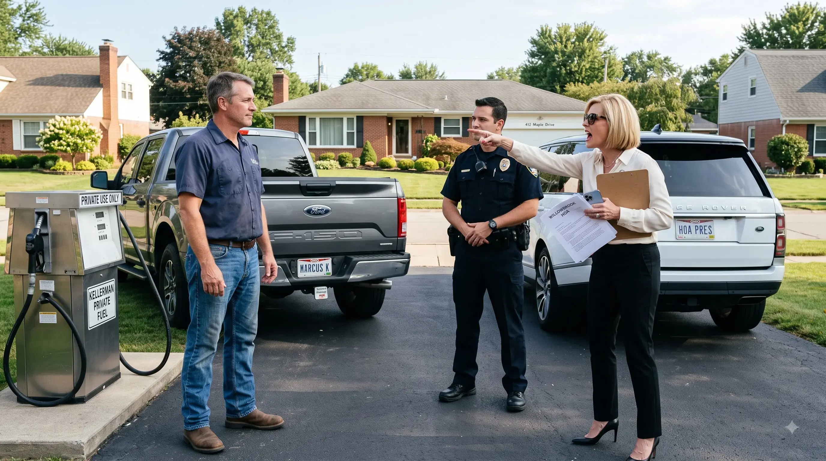 HOA Karen Called Cops When I Refused To Give Her Free Gas — Unaware Who I Really Was