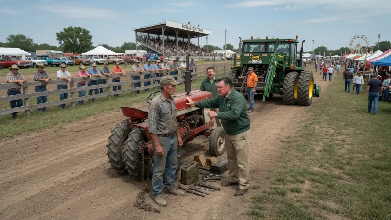 A John Deere Dealer Laughed at a Farmer’s Old Truck — Months Later, the Tractor He Built Himself Silenced the Entire County Fair