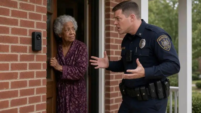 A Cop Ordered an Old Woman Out of Her Own House — Then She Asked Him to Repeat One Sentence for the Camera