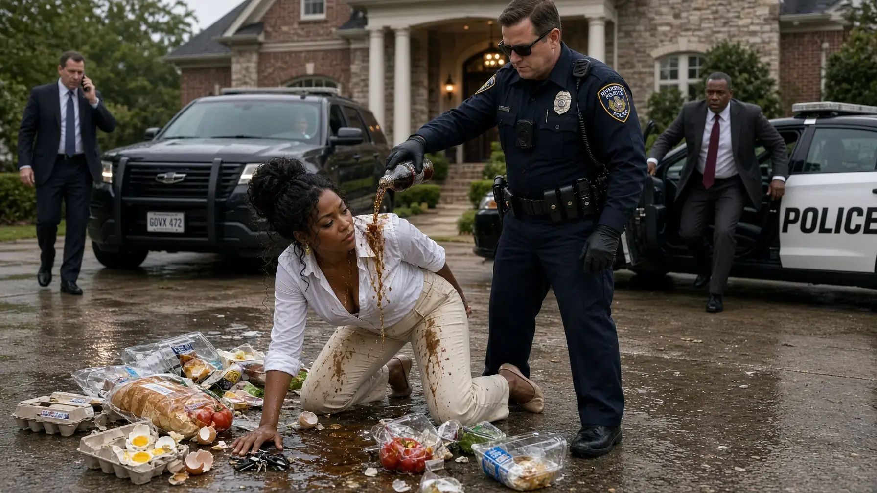 Cop Dumped Groceries on a Black Woman in Her Own Driveway — Then Her Husband Stepped Out of a Black SUV