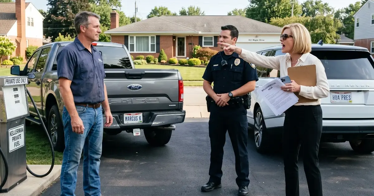 HOA Karen Called Cops When I Refused To Give Her Free Gas — Unaware Who I Really Was