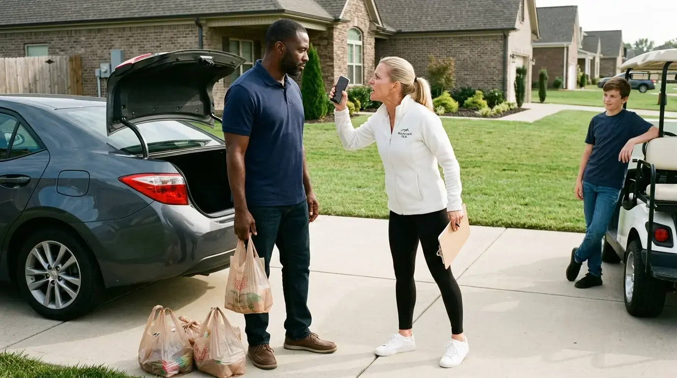 HOA Karen Called Cops After Her Son Demanded My Groceries — Didn’t Know I’m The Police Chief