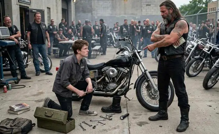 Hells Angels Bet $5N No One Can Fix Their Bike — Until an 18-Year-Old Picks Up A Wrench And Says "Give Me 5 Minutes"