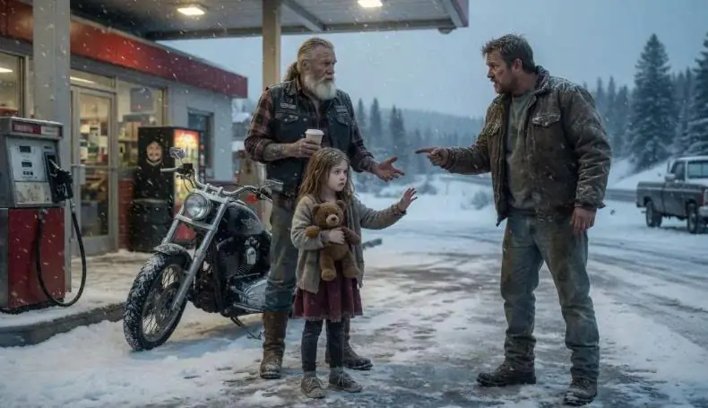 Homeless Girl Protected A Biker In The Snow — Then 500 Hells Angels Arrived