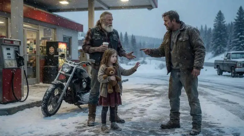 Homeless Girl Protected A Biker In The Snow — Then 500 Hells Angels Arrived