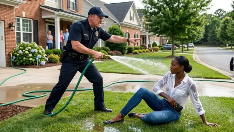 A Cop Blasted a Woman With a Hose on Her Own Lawn — Then She Opened Her Badge