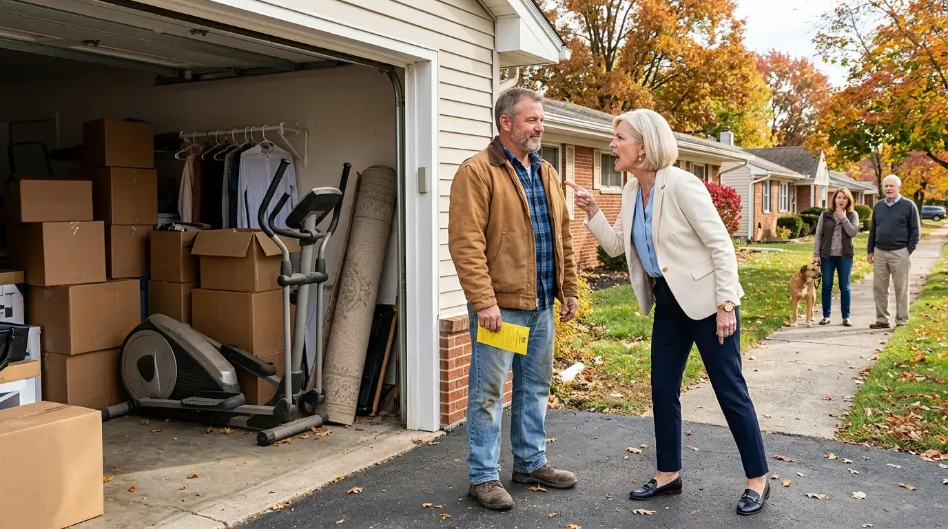 HOA Karen Stored Her Junk In My Garage — I Posted “Free Pickup,” And It Was Gone Overnight