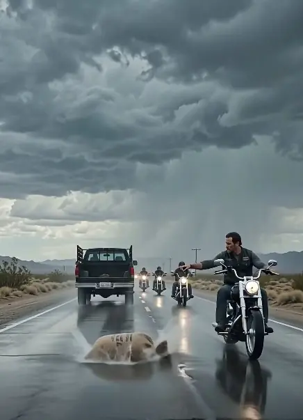 One Hundred Bikers Shut Down Interstate 15 for a Burlap Sack — Then the Bag Moved