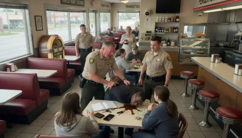 “My Town, My Rules” Sheriff Cuffs Black Man—Then the Waitress Sees His Badge
