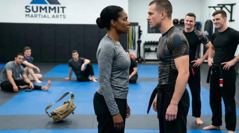 Three Black Belts Smirked and Asked, “Which One?” — She Answered, “All of You.”