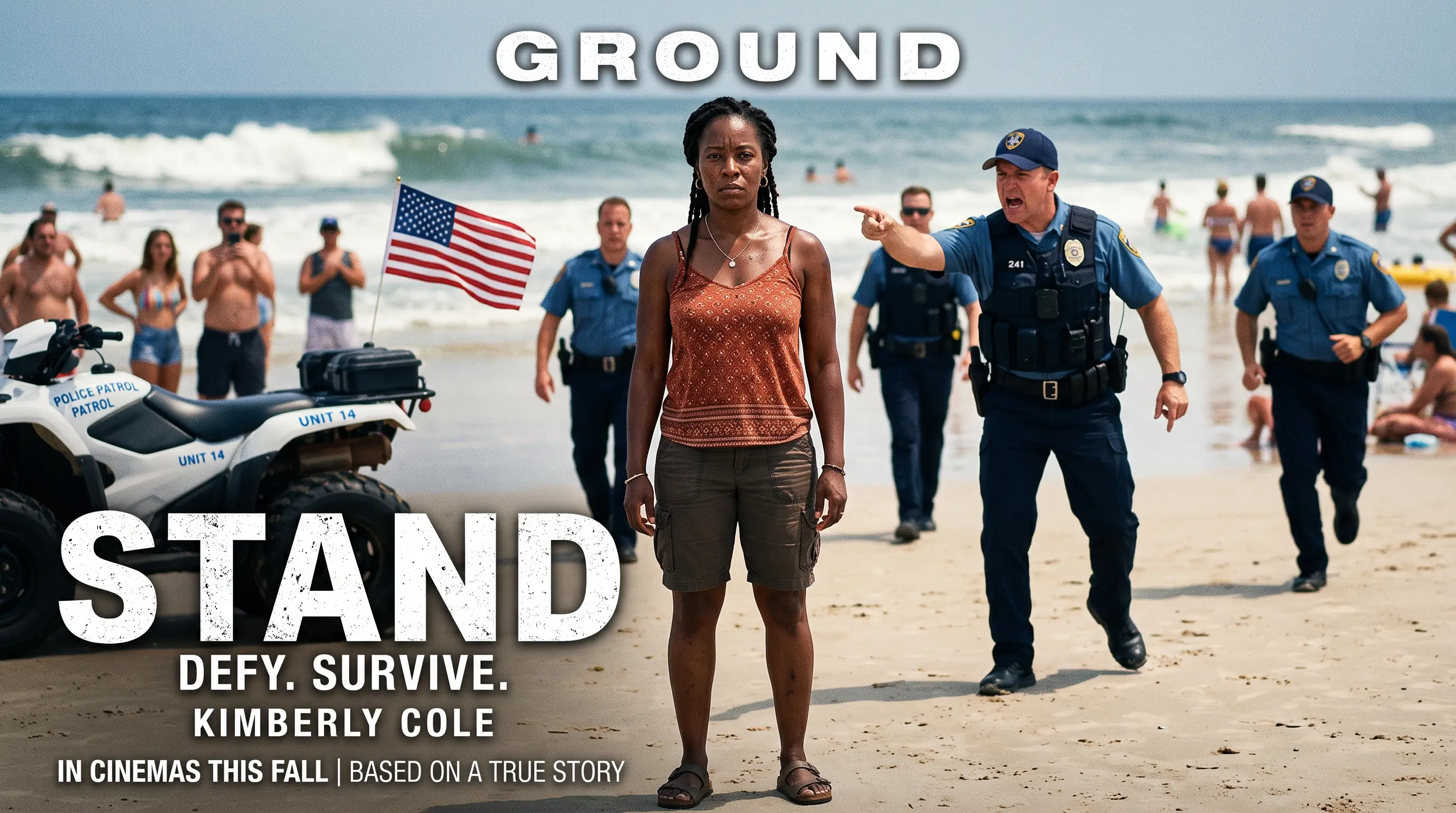 COP SPOTTED A STRANGE WOMAN LYING ALONE ON A PUBLIC BEACH AND TRIED TO ARREST HER FOR TRESPASSING, BUT WHEN SHE TOLD HIM TO CALL HIS CHIEF, A 22-YEAR-OLD SECRET UNRAVELED THAT DESTROYED HIS ENTIRE FAMILY.