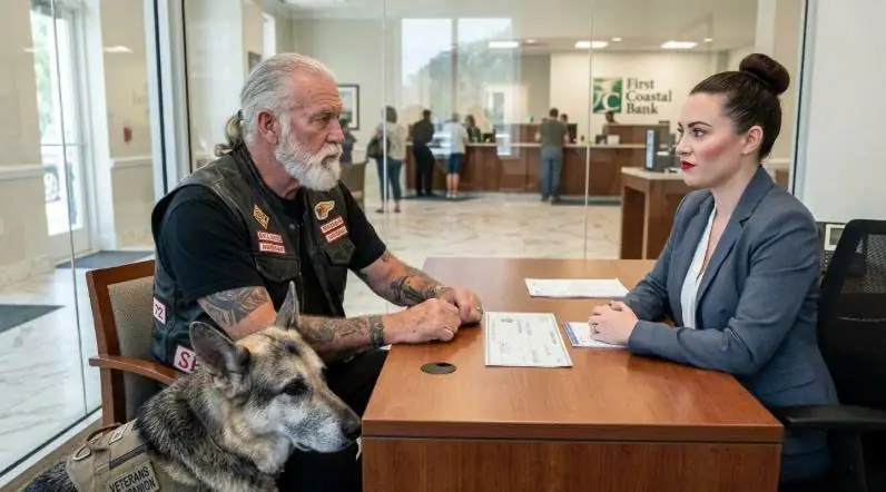 She Tore Up an Old Biker’s $3 Million Check — Then Her Boss Walked In and Hugged Him