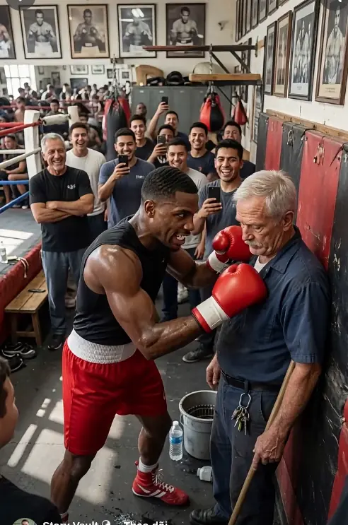 Young Boxing Champion Mocked an Elderly Janitor — Then One Dodge Brought the Entire Gym to Silence