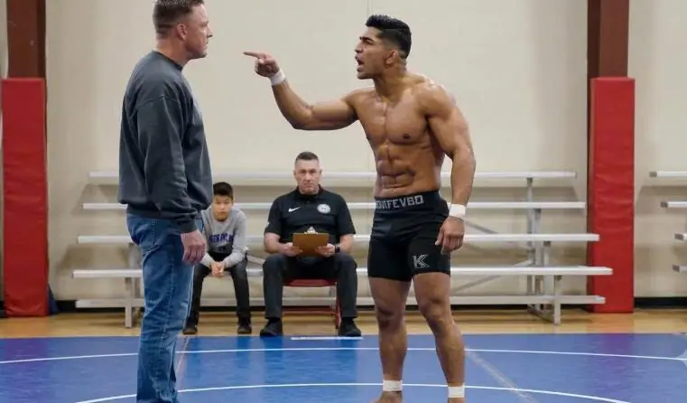 A Cocky Champion Challenged a Single Father in Front of His Son — Then the Coach Suddenly Stood Up