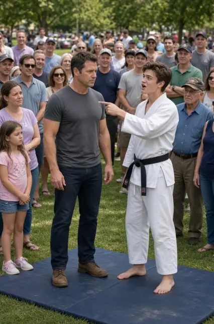The Teen Black Belt Smirked, “I’ll Go Easy on You” — Then the Quiet Single Dad Stepped Onto the Mat