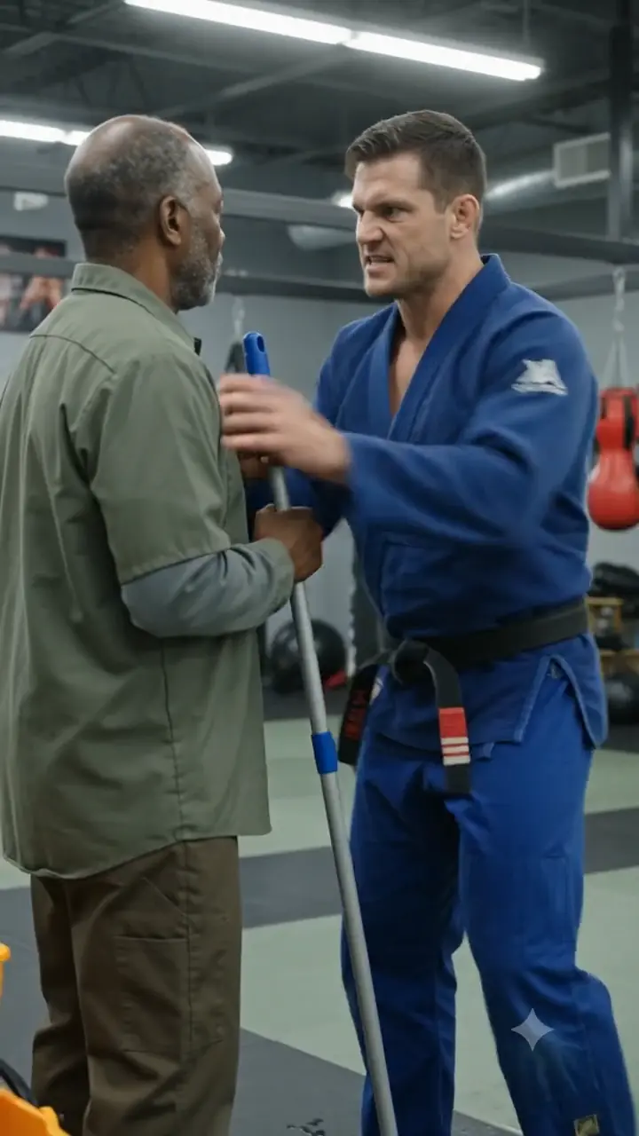 Black Belt Dares a Black Janitor to Fight “As a Joke” — Until the Head Instructor Walks In and Bows to Him