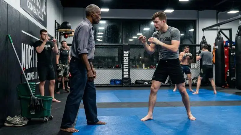 “Try Not to Get Hurt,” the Fighter Told the Old Janitor — Then One Move Changed His Tone