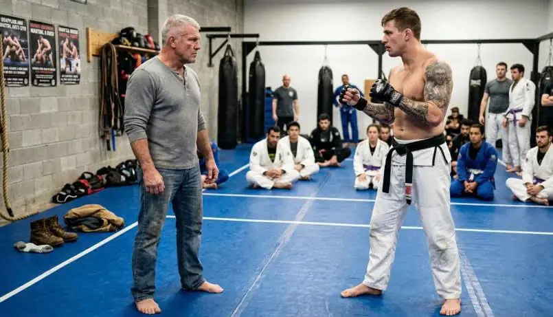 “You’re Too Old to Fight,” the Cocky Black Belt Laughed — Then the Old Man Quietly Took Off His Boots and Stepped Onto the Mat