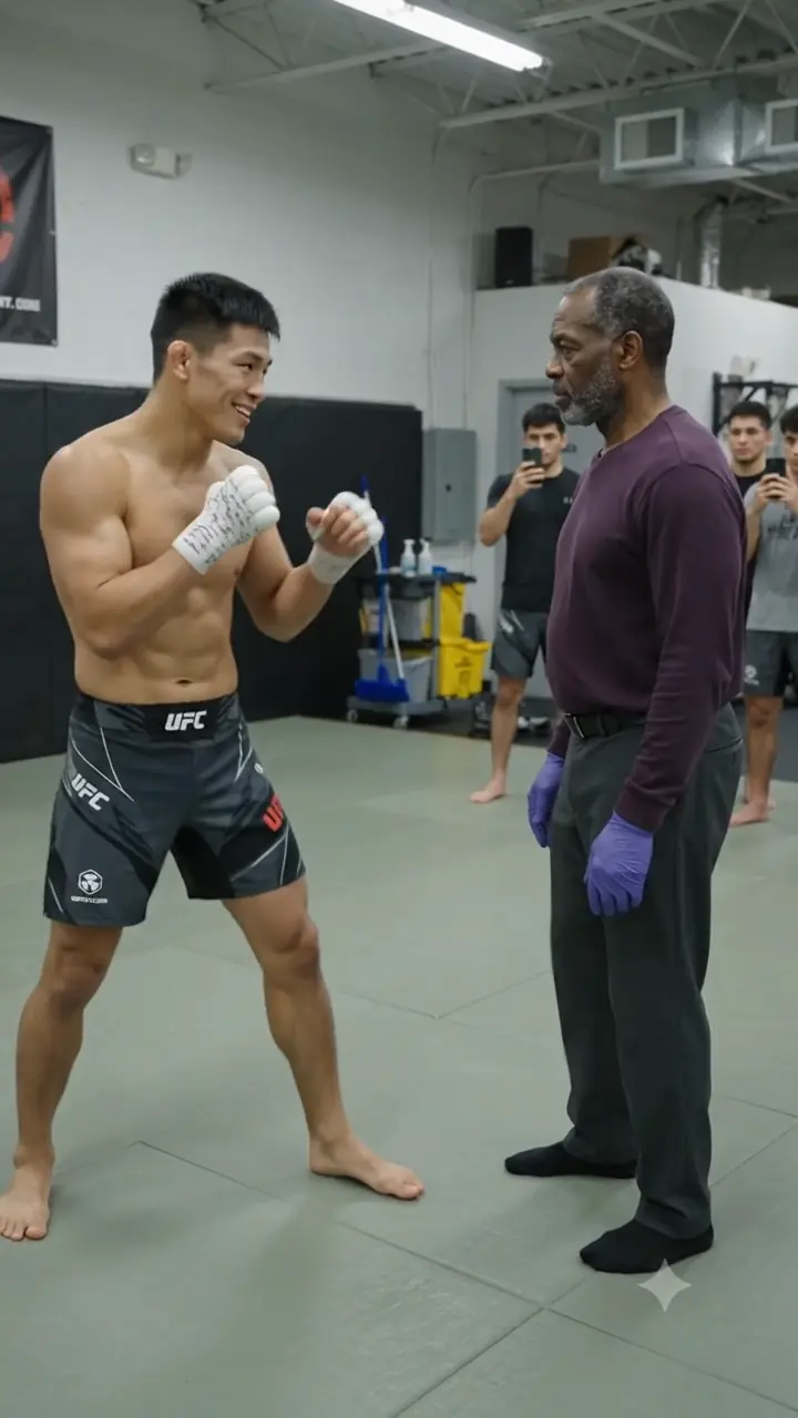 “Try Not to Get Hurt,” the Fighter Told the Old Janitor — Then One Move Changed His Tone