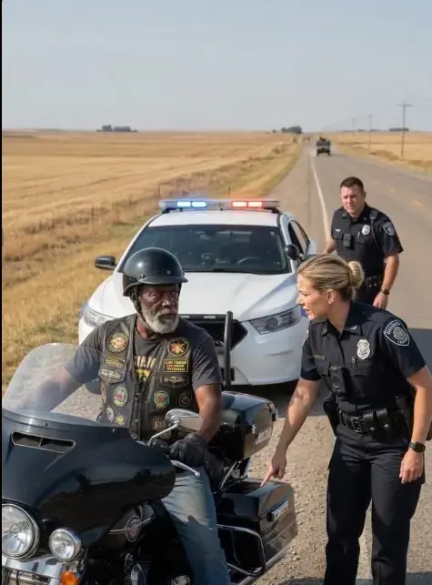 Cops Stopped an Elderly Man on a Motorcycle — Then a Military Convoy Arrived Minutes Later