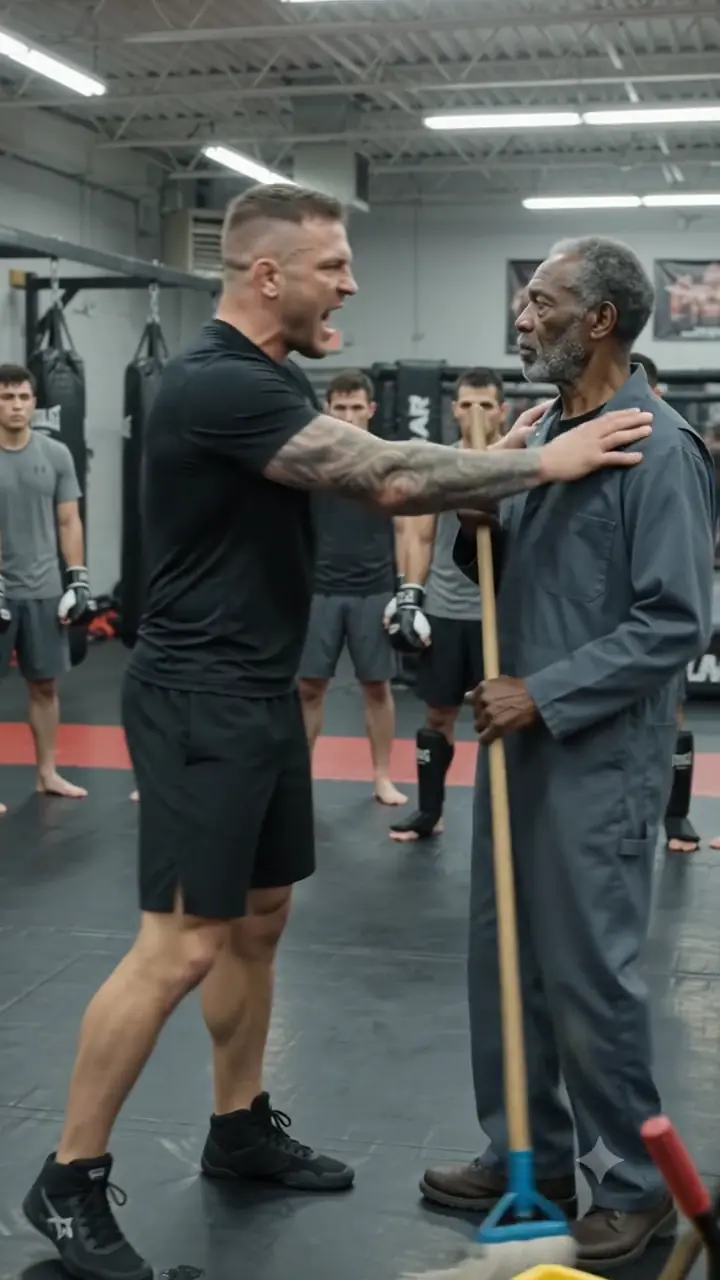 The MMA Instructor Mocked the Old Janitor — One Finger Later, He Was on His Knees