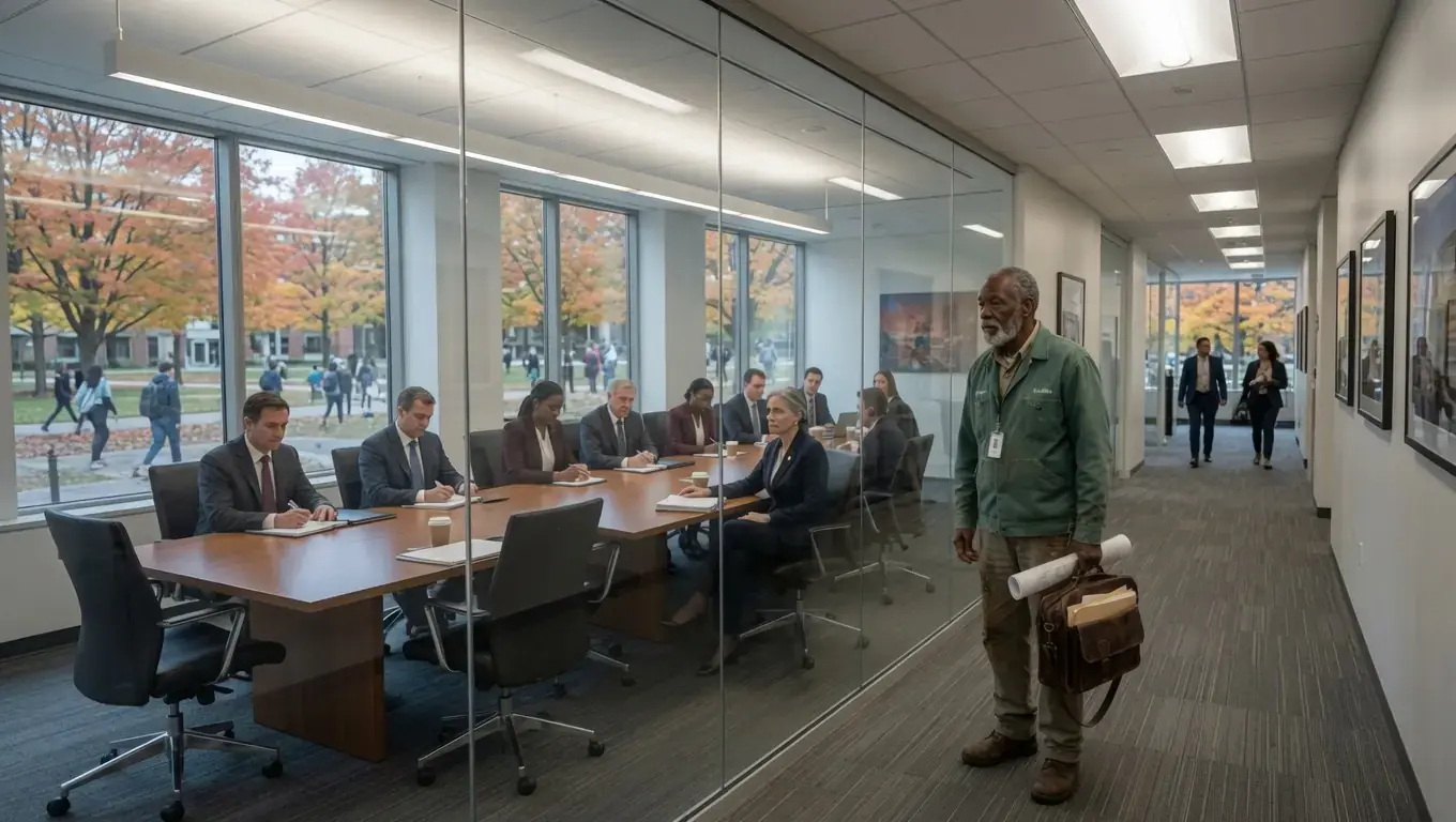 A FEMALE UNIVERSITY PRESIDENT DISMISSED AN ELDERLY BLACK GROUNDSKEEPER — THEN SHE DISCOVERED WHAT HE HAD BEEN HIDING FOR 40 YEARS
