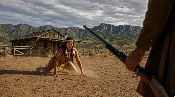 “Stop. I’ll Be Your Obedient Wife.” The Apache Widow Begged While The Cowboy Raised His Gun.