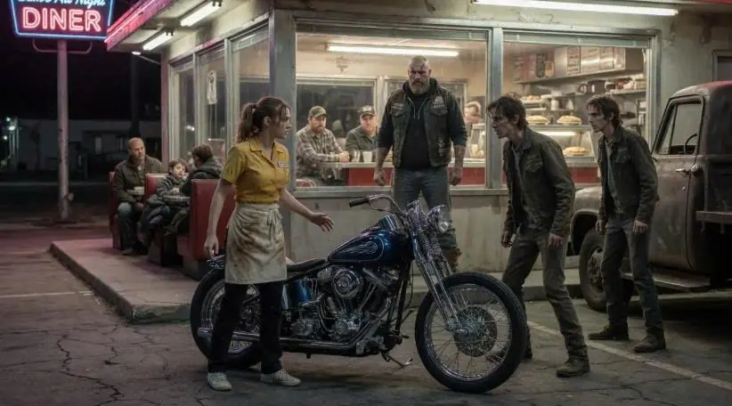 Teen Waitress Protected A Hells Angel’s Motorcycle — Then Thirty Bikers Came Back When She Lost Everything