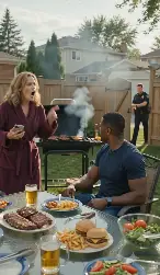 She Called 911 on Four Men Barbecuing Behind a New Neighbor’s Fence — Then the HOA Meeting She Demanded Went Silent