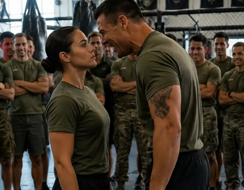A young sergeant challenged a female recruit to a fight, trying to humiliate her in front of the entire company: but when the young woman pulled this out of her pocket, everyone froze in shock
