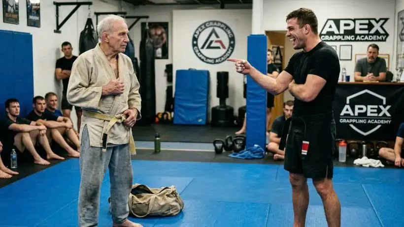 A Cocky Black Belt Laughed at an Old Grandpa — Then the Old Man Stepped Onto the Mat