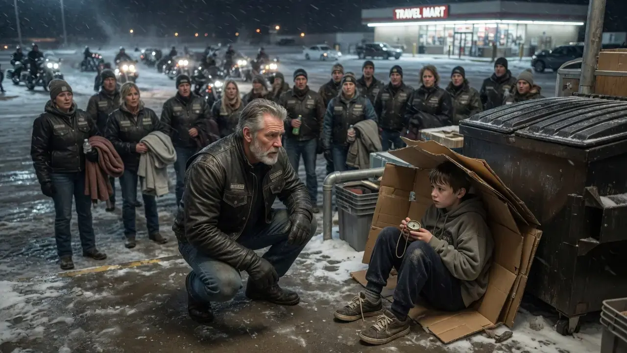 Biker Found Little Boy Frozen Behind Dumpster — Then 180 Hells Angels Showed Up For Him