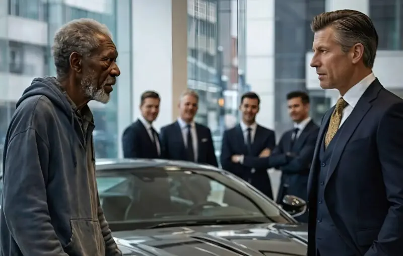 A homeless man walked into an expensive car dealership,  no one could have imagined what would happen just a few minutes later