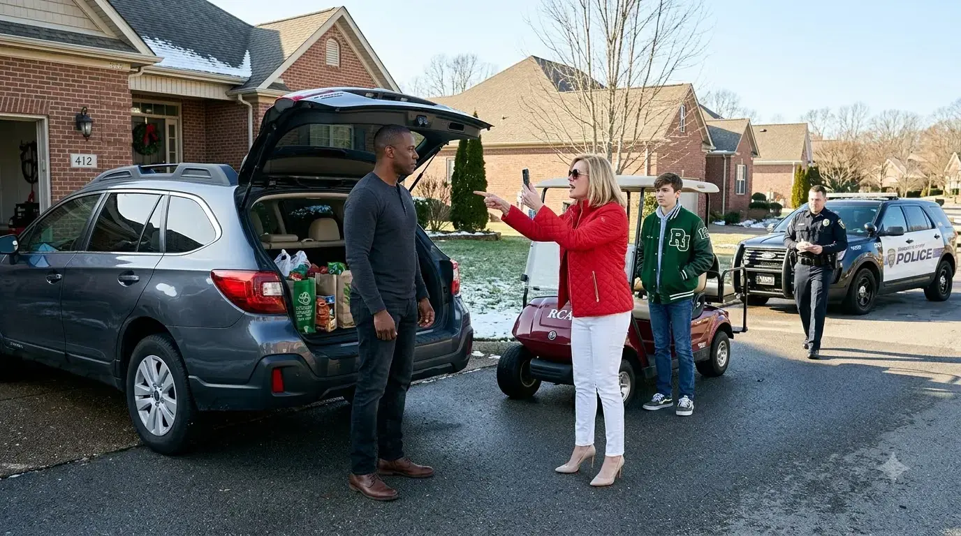 HOA Karen Called Cops After Her Son Demanded My Groceries — Didn’t Know Who I Was