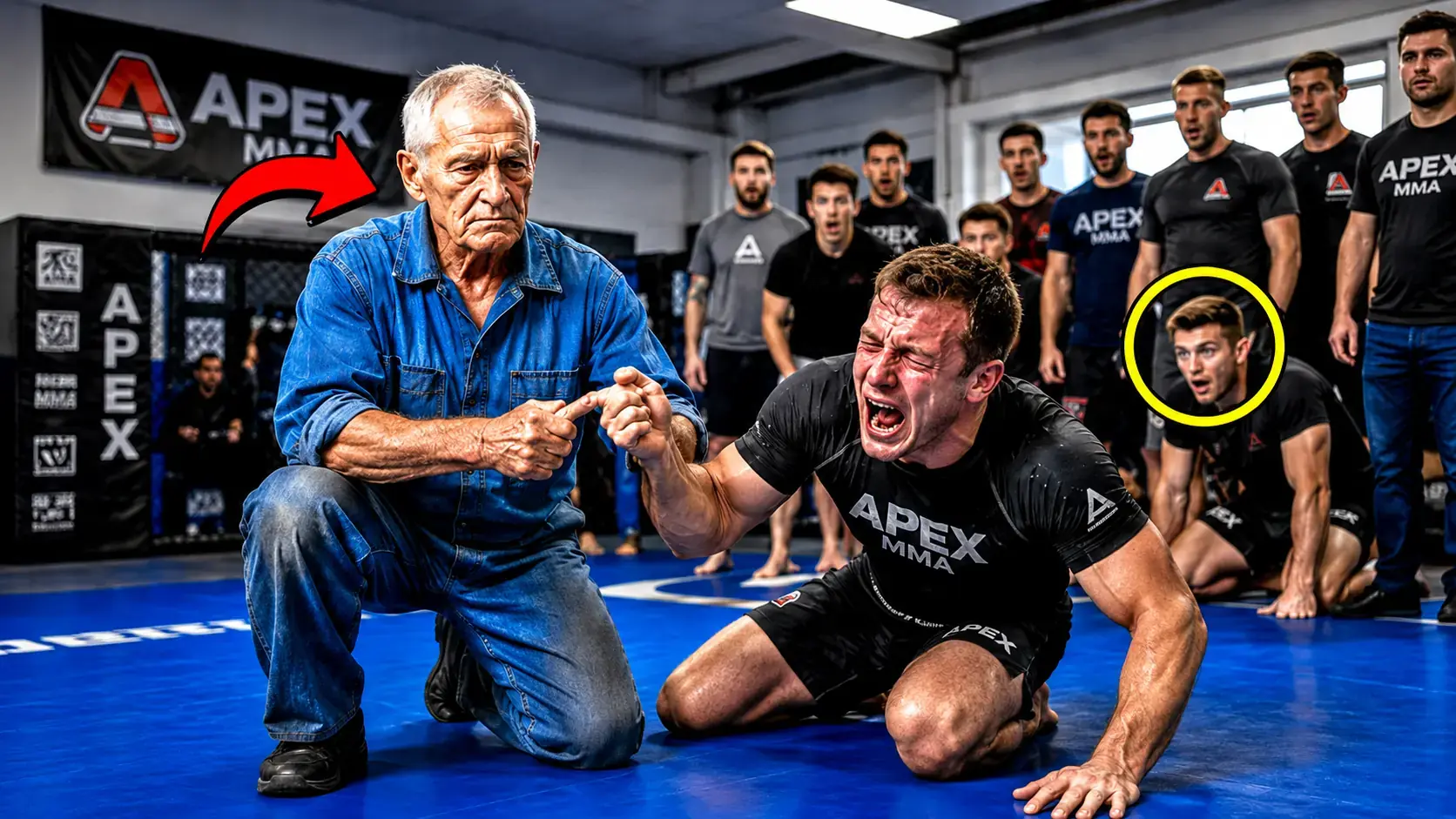 The MMA Instructor Mocked the Old Janitor — One Finger Later, He Was on His Knees