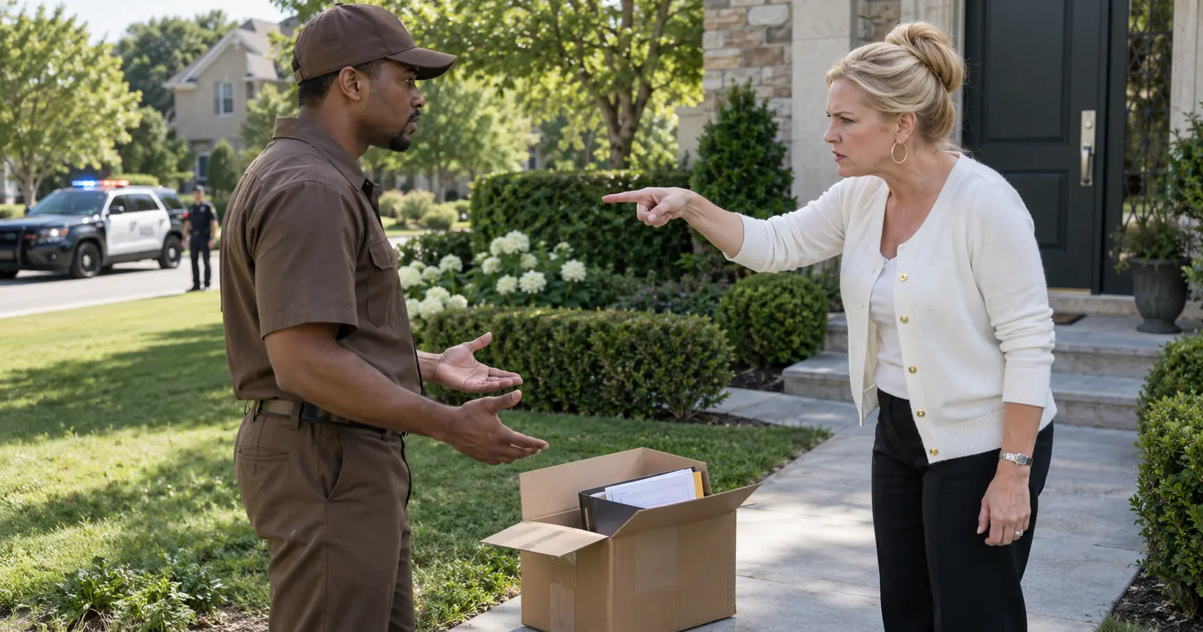 She Called the Police on a Delivery Driver — Then the Package at His Feet Exposed a $614,800 Secret