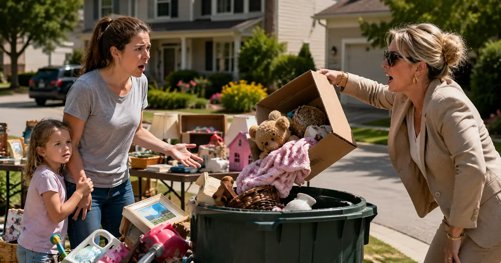 HOA Karen Dumped a Family’s Yard Sale Items Into the Trash — Then Found Out They Were Raising Money for Rent