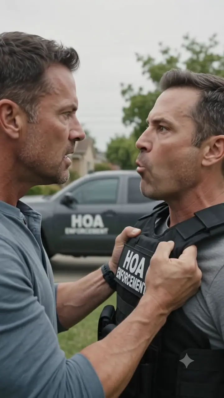 The Fake HOA Enforcer Threw a Brick Through His Window — Then Dad Lost Control