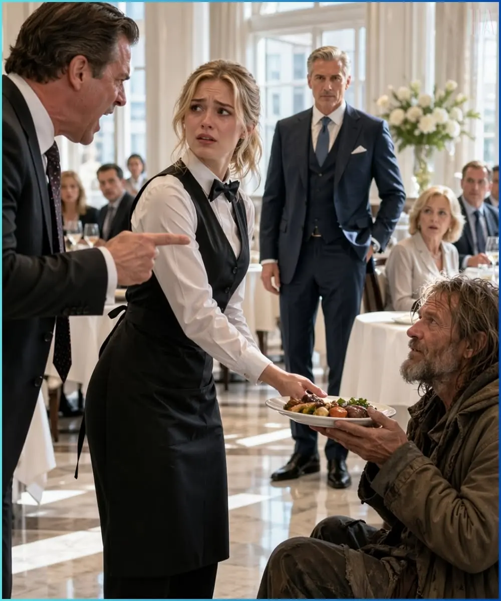 They fired her for feeding a starving old man.