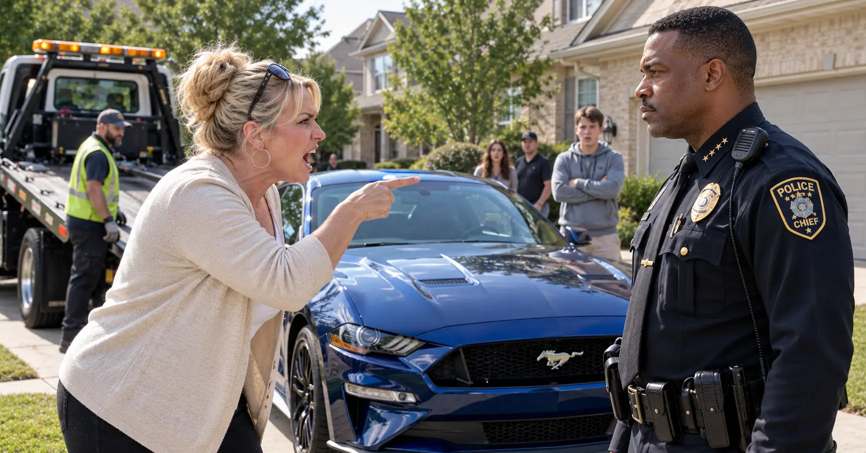 HOA Karen Tried to Take My Mustang Away — She Never Knew I Was the Police Chief