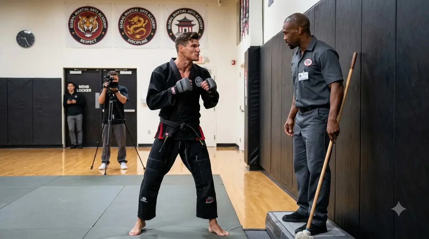 Black Belt Picked the Black Janitor for a "Lesson" — 40 Seconds Later He Was Begging to Stop