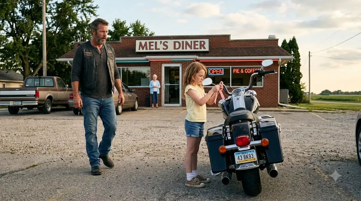 Little Girl Tied A Ribbon To A Biker's Mirror — Then 250 Bikers Came For Her