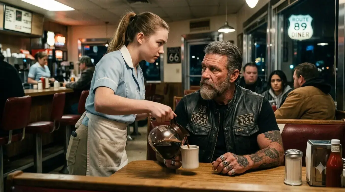 A Waitress Slipped A Secret Napkin To The Hells Angels President — Then 200 Bikers Came