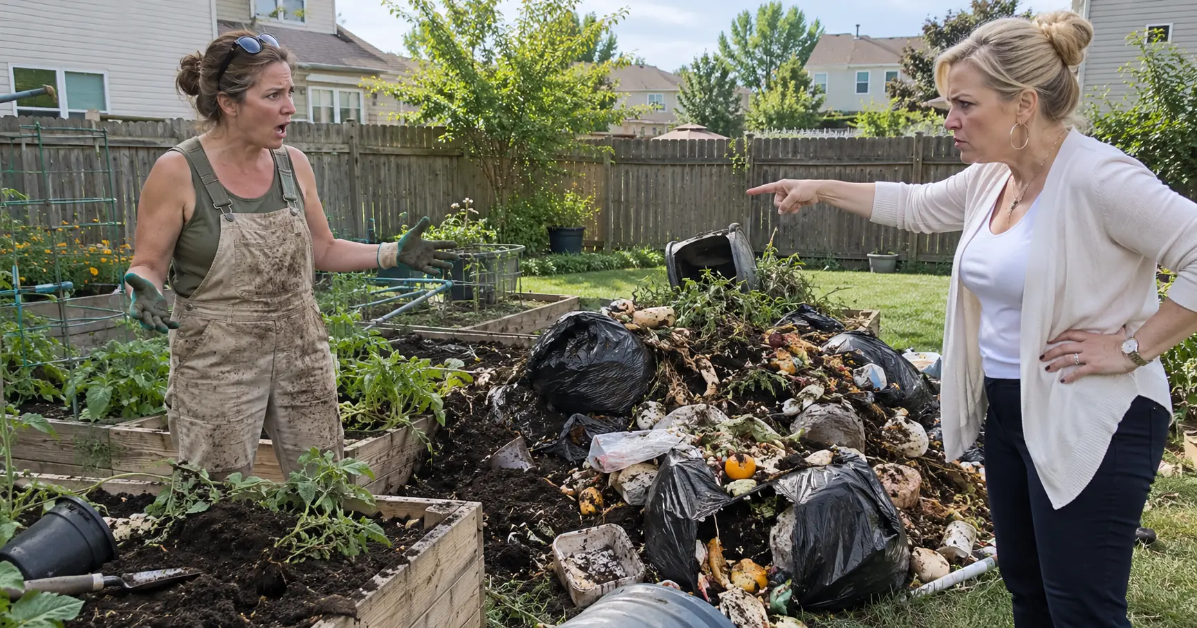 My Neighbor Dumped Rotting Garbage on Me While I Was Gardening — Then I Learned Why She Needed My Backyard Declared Unsafe
