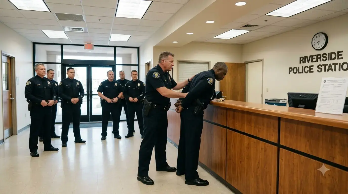Cops Handcuffed the Man in Uniform at Their Own Station — Then the Commissioner Asked Who Had Arrested the New Chief