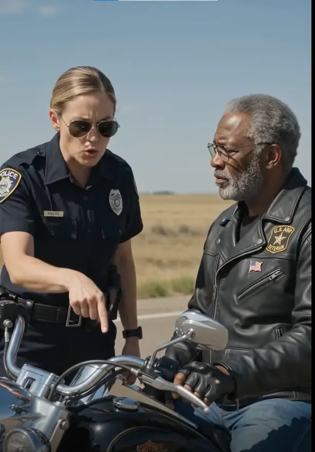 Cops Stopped an Elderly Man on a Motorcycle — Then A Military Convoy Arrived Minutes Later